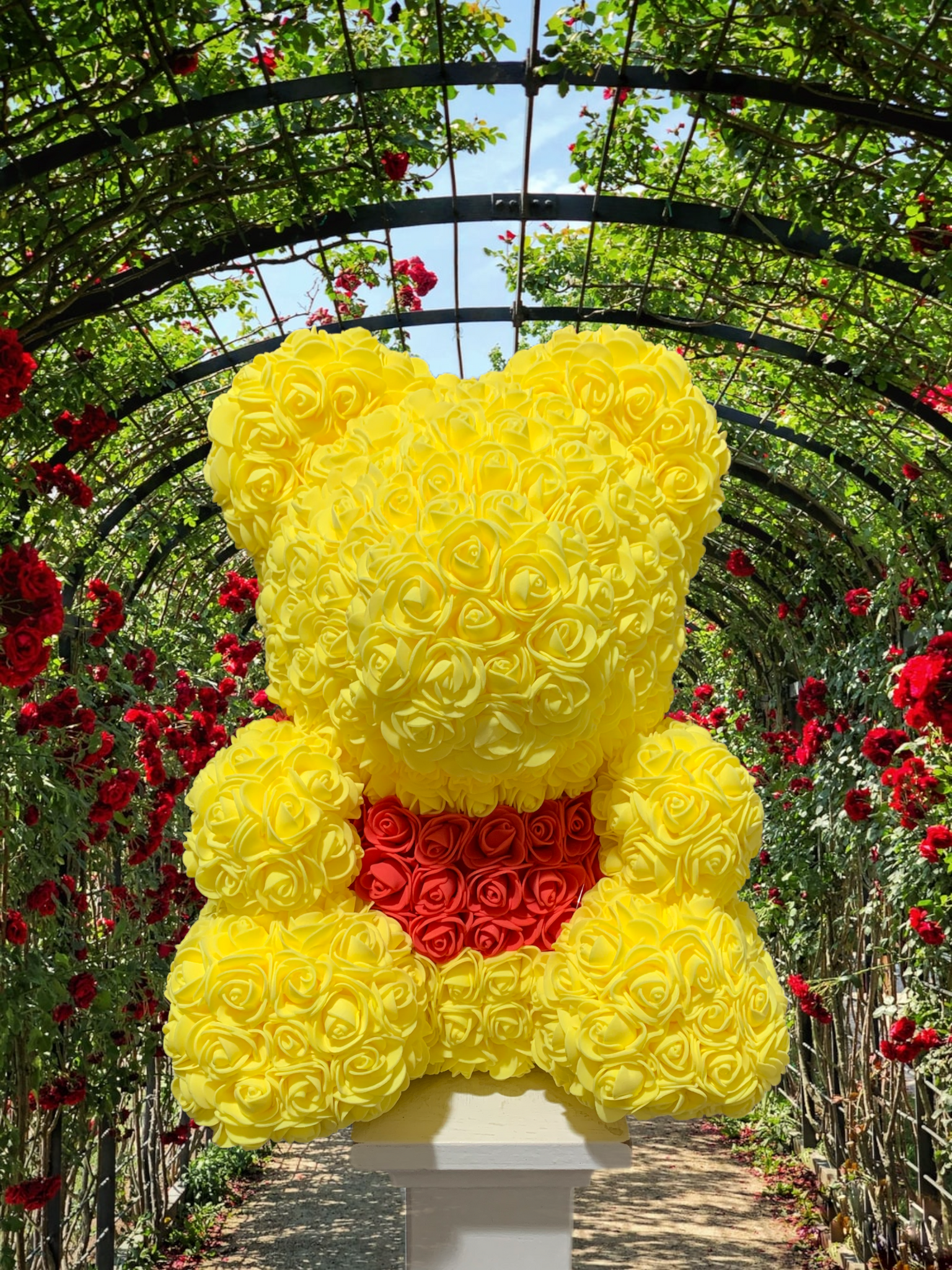 Yellow rose discount teddy bear