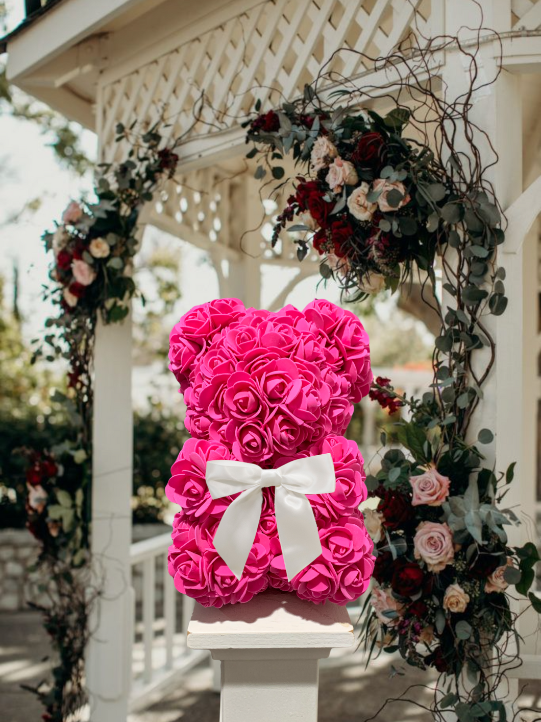 Pink Rose Teddy Bear